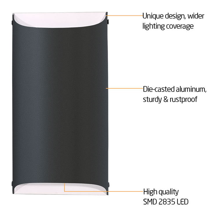 10 inch SemiRound Modern Up and Down Wall Ligh product display