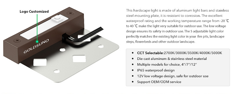 The Hardscape Light is ideal for your barbecue fire pits, landscape steps, flowerbeds and other outdoor landscape