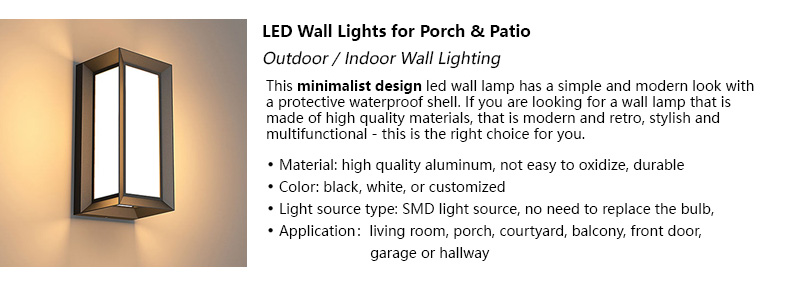 Outside Wall Sconce Light 18W Features