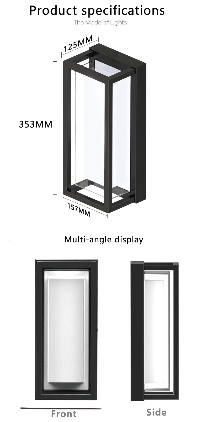 5CCT Outdoor Wall Light specifications
