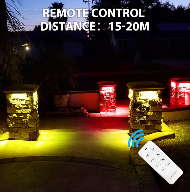 rgbw hardscape light with remote controller