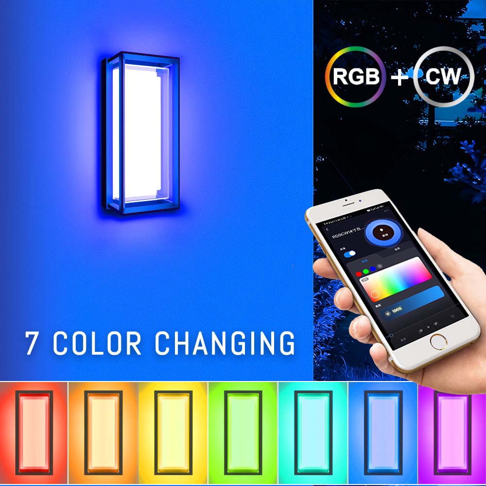 7 color changing led wall light
