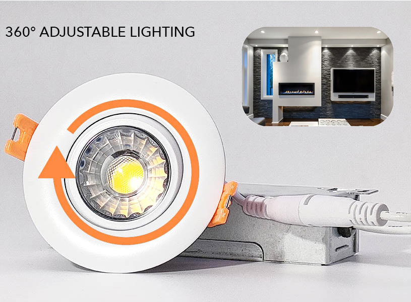 360 degree adjustable gimbal light