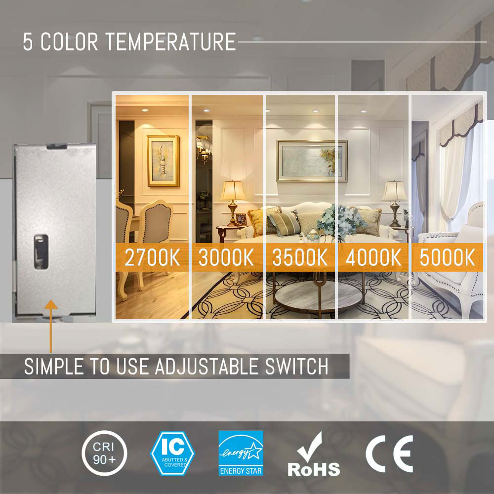 5 color temperature in one fixture and tunable